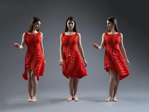 Fashionable 3D Printed Accessories for Birthday Debutants 4 nervous systems kinematic petal dress debut boston mfa 1