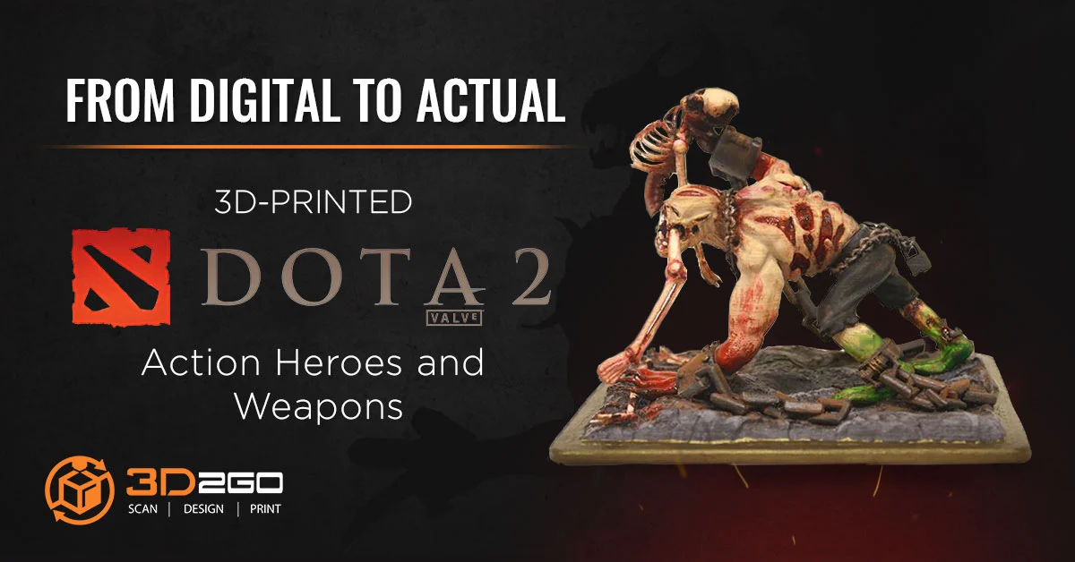 From Digital to Actual 3D Printed DOTA 2 Action Heroes and Weapons