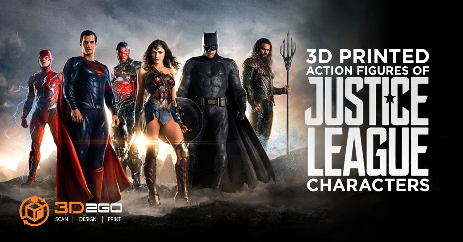 3D Printed Action Figures Of Justice League Characters