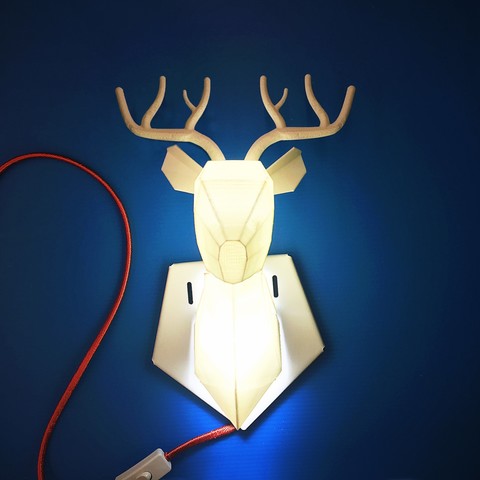 3D printed deer lamp