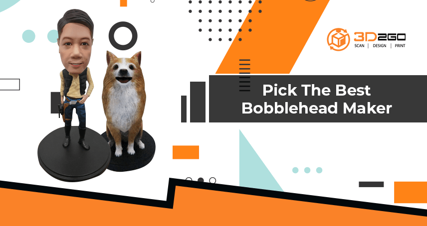 A blog banner by 3D2GO about Pick the Best Bobblehead Maker