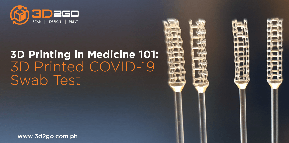 blog banner for 3D Printing in Medicine 101: 3D Printed COVID-19 Swab Test
