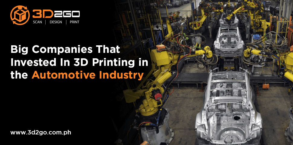 blog banner for Big Companies That Invested In 3D Printing in the Automotive Industry
