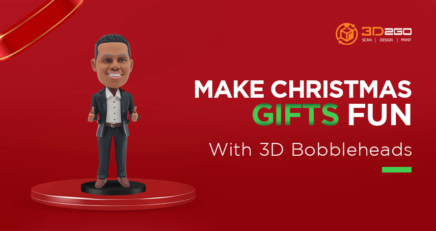 Blog banner for Make Christmas Gifts Fun with Your Very Own 3D Bobblehead
