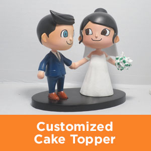 customized cake topper wedding