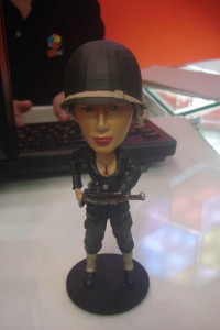 Custom Lady Soldier bobblehead 